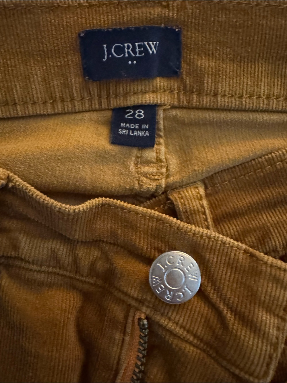 J. Crew Women’s Corduroy Pants in Caramel Brown